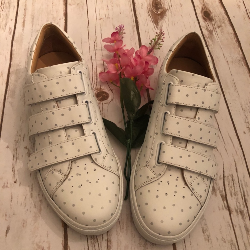 GREATS Royale White Dot Sneaker Velcro Size 7.5